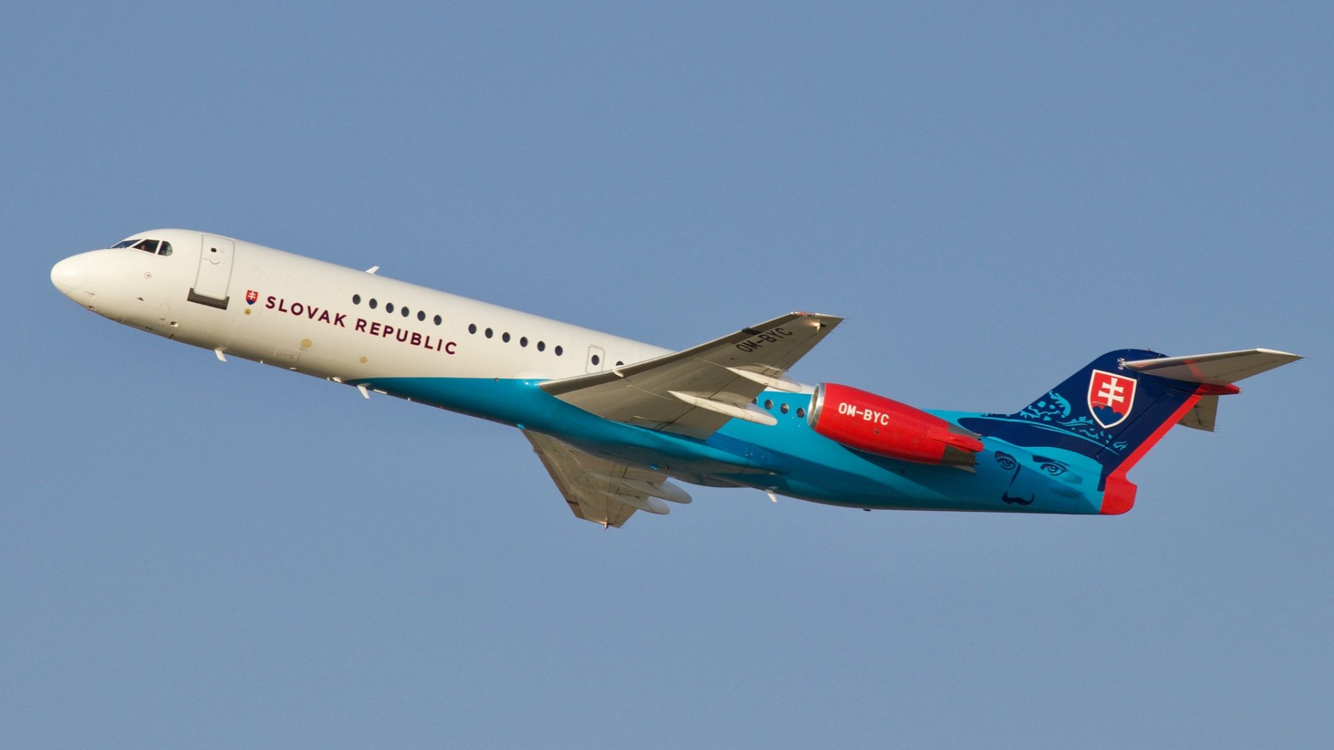 Fokker 100 Letecký útvar Ministerstva vnútra OM-BYC